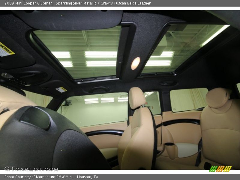 Sparkling Silver Metallic / Gravity Tuscan Beige Leather 2009 Mini Cooper Clubman