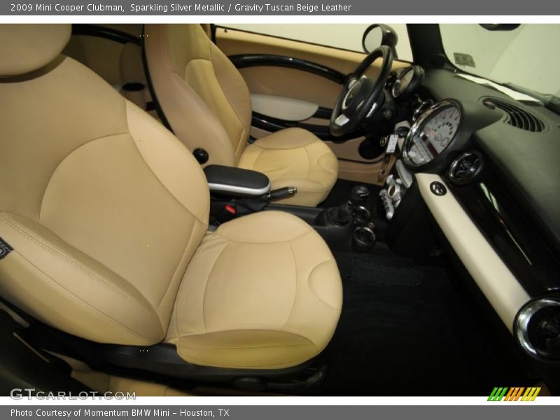 Sparkling Silver Metallic / Gravity Tuscan Beige Leather 2009 Mini Cooper Clubman
