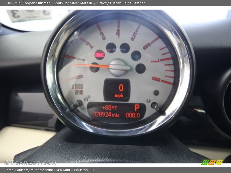 Sparkling Silver Metallic / Gravity Tuscan Beige Leather 2009 Mini Cooper Clubman