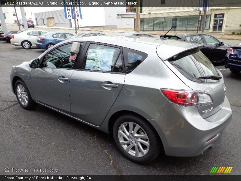 Liquid Silver Metallic / Black 2012 Mazda MAZDA3 i Grand Touring 5 Door