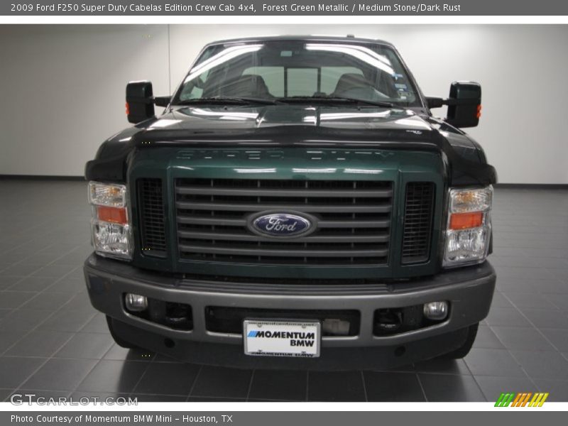 Forest Green Metallic / Medium Stone/Dark Rust 2009 Ford F250 Super Duty Cabelas Edition Crew Cab 4x4