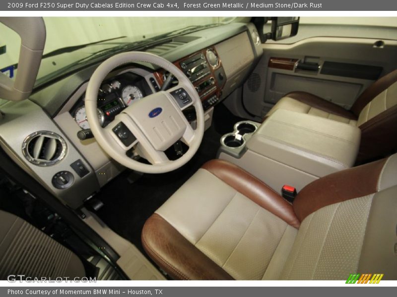  2009 F250 Super Duty Cabelas Edition Crew Cab 4x4 Medium Stone/Dark Rust Interior