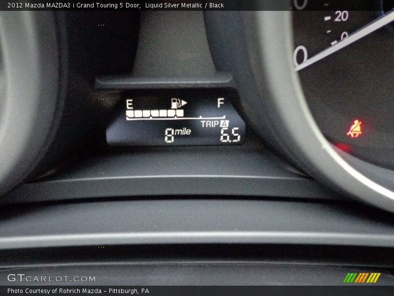 Liquid Silver Metallic / Black 2012 Mazda MAZDA3 i Grand Touring 5 Door