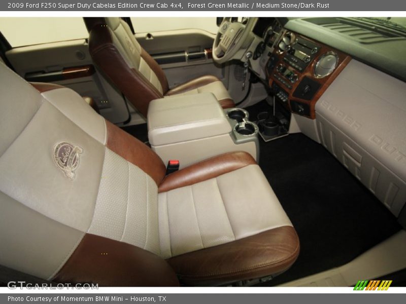 Forest Green Metallic / Medium Stone/Dark Rust 2009 Ford F250 Super Duty Cabelas Edition Crew Cab 4x4