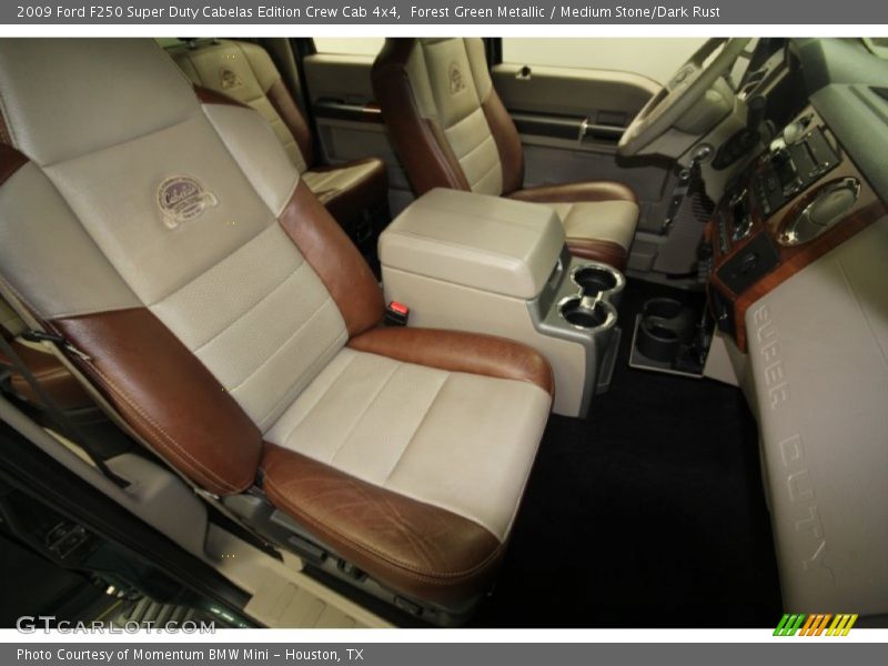 Forest Green Metallic / Medium Stone/Dark Rust 2009 Ford F250 Super Duty Cabelas Edition Crew Cab 4x4