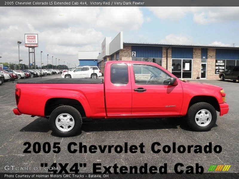 Victory Red / Very Dark Pewter 2005 Chevrolet Colorado LS Extended Cab 4x4