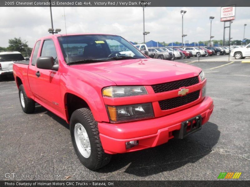 Victory Red / Very Dark Pewter 2005 Chevrolet Colorado LS Extended Cab 4x4