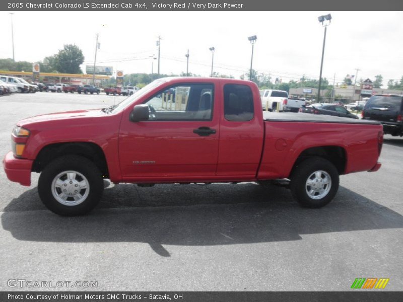 Victory Red / Very Dark Pewter 2005 Chevrolet Colorado LS Extended Cab 4x4