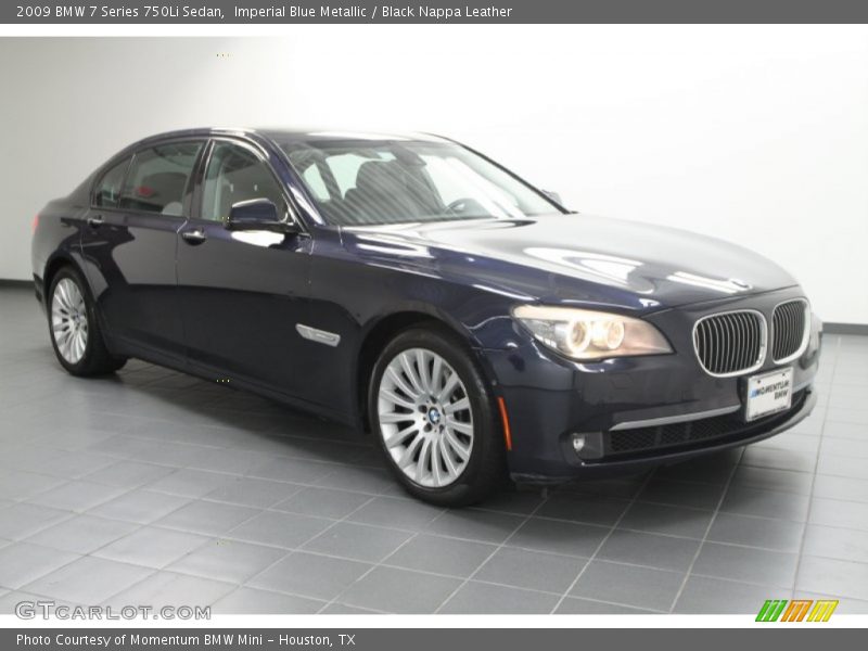 Imperial Blue Metallic / Black Nappa Leather 2009 BMW 7 Series 750Li Sedan