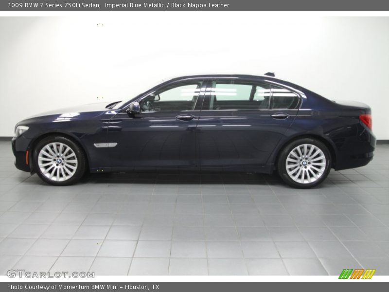 Imperial Blue Metallic / Black Nappa Leather 2009 BMW 7 Series 750Li Sedan