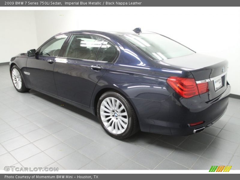 Imperial Blue Metallic / Black Nappa Leather 2009 BMW 7 Series 750Li Sedan