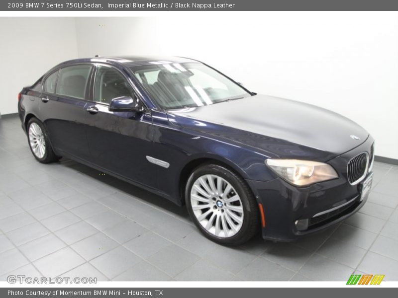 Imperial Blue Metallic / Black Nappa Leather 2009 BMW 7 Series 750Li Sedan