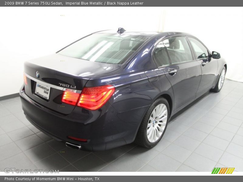 Imperial Blue Metallic / Black Nappa Leather 2009 BMW 7 Series 750Li Sedan