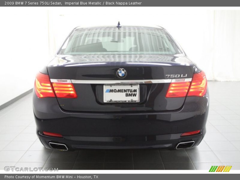 Imperial Blue Metallic / Black Nappa Leather 2009 BMW 7 Series 750Li Sedan