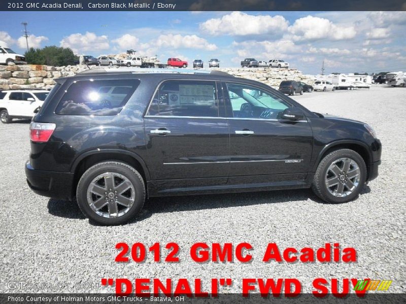 Carbon Black Metallic / Ebony 2012 GMC Acadia Denali
