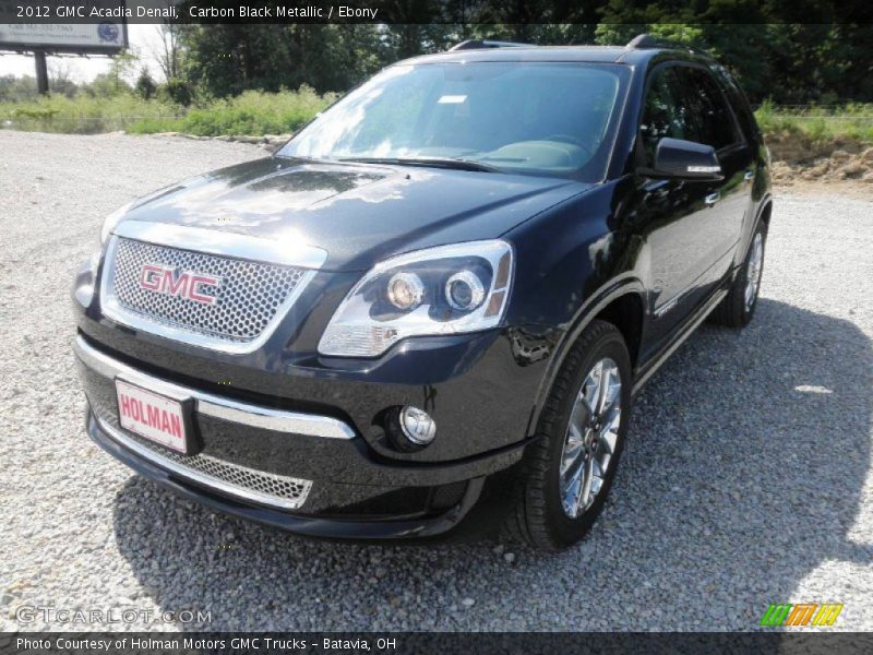 Carbon Black Metallic / Ebony 2012 GMC Acadia Denali