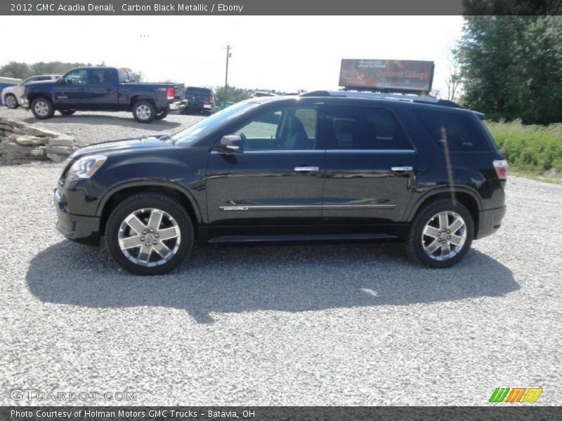 Carbon Black Metallic / Ebony 2012 GMC Acadia Denali