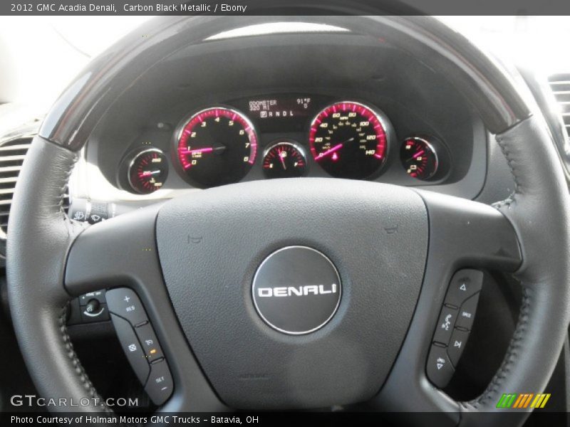 Carbon Black Metallic / Ebony 2012 GMC Acadia Denali