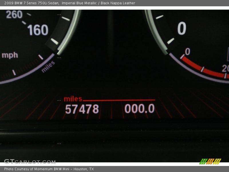 Imperial Blue Metallic / Black Nappa Leather 2009 BMW 7 Series 750Li Sedan