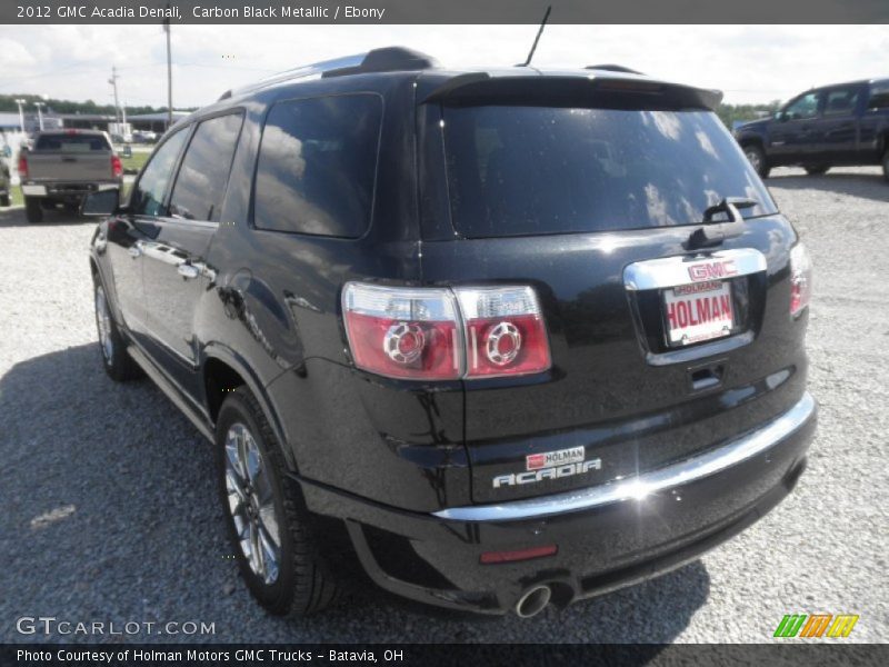 Carbon Black Metallic / Ebony 2012 GMC Acadia Denali