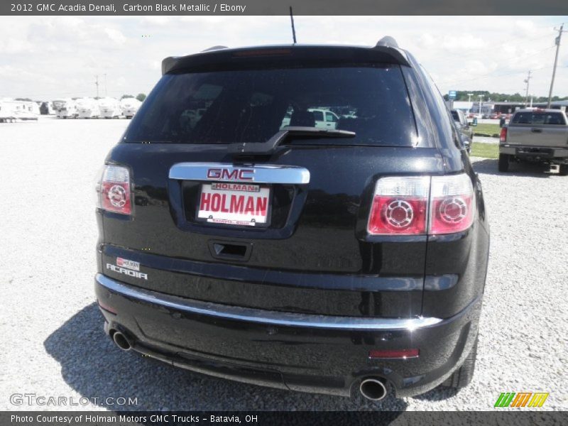 Carbon Black Metallic / Ebony 2012 GMC Acadia Denali