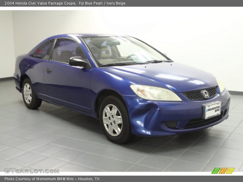 Fiji Blue Pearl / Ivory Beige 2004 Honda Civic Value Package Coupe