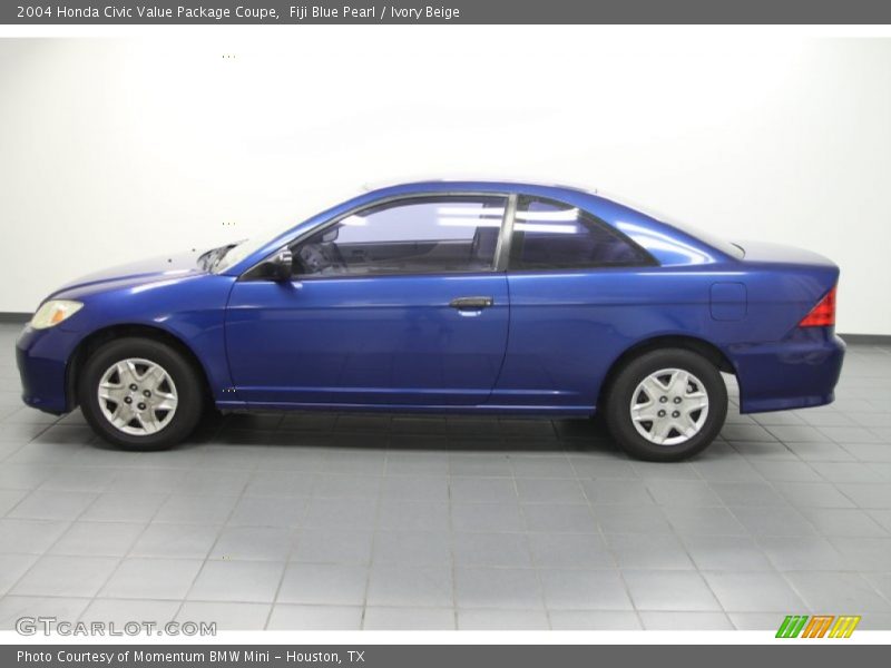 Fiji Blue Pearl / Ivory Beige 2004 Honda Civic Value Package Coupe