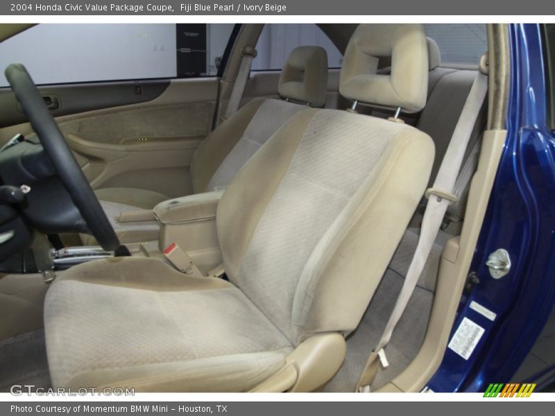Fiji Blue Pearl / Ivory Beige 2004 Honda Civic Value Package Coupe