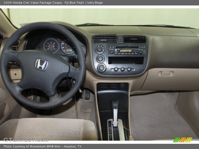 Fiji Blue Pearl / Ivory Beige 2004 Honda Civic Value Package Coupe