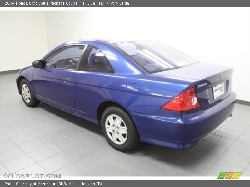 Fiji Blue Pearl / Ivory Beige 2004 Honda Civic Value Package Coupe