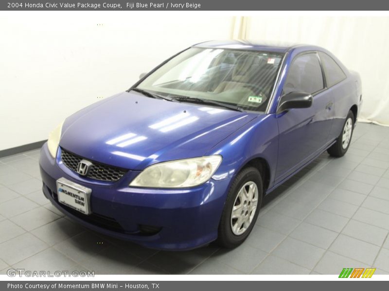 Fiji Blue Pearl / Ivory Beige 2004 Honda Civic Value Package Coupe