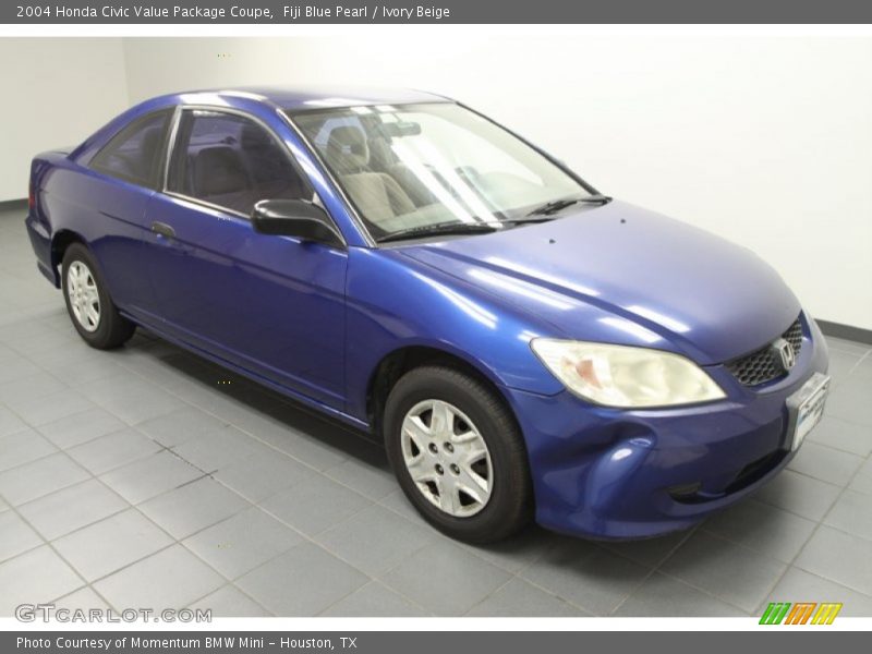 Fiji Blue Pearl / Ivory Beige 2004 Honda Civic Value Package Coupe
