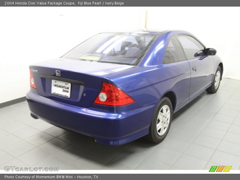 Fiji Blue Pearl / Ivory Beige 2004 Honda Civic Value Package Coupe