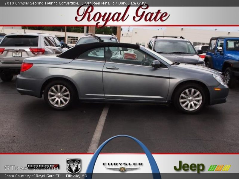 Silver Steel Metallic / Dark Slate Gray 2010 Chrysler Sebring Touring Convertible