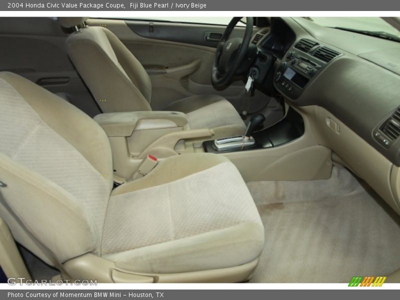 Fiji Blue Pearl / Ivory Beige 2004 Honda Civic Value Package Coupe