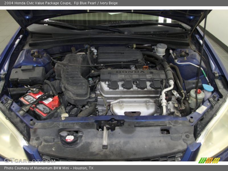 Fiji Blue Pearl / Ivory Beige 2004 Honda Civic Value Package Coupe