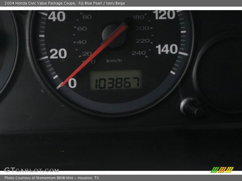 Fiji Blue Pearl / Ivory Beige 2004 Honda Civic Value Package Coupe