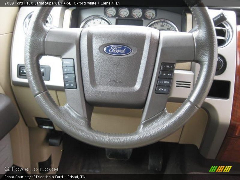 Oxford White / Camel/Tan 2009 Ford F150 Lariat SuperCab 4x4