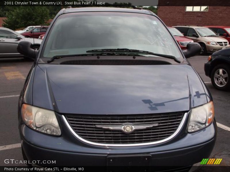 Steel Blue Pearl / Taupe 2001 Chrysler Town & Country LXi