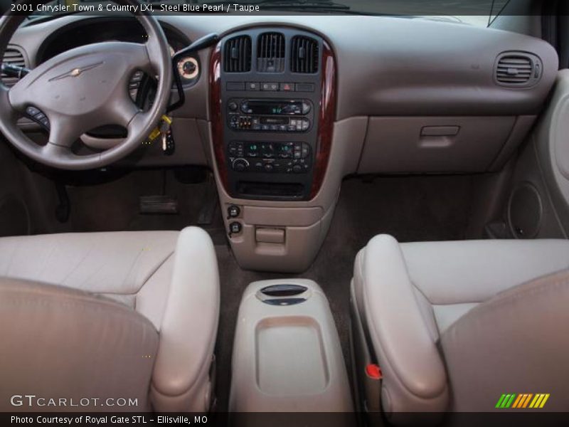 Steel Blue Pearl / Taupe 2001 Chrysler Town & Country LXi