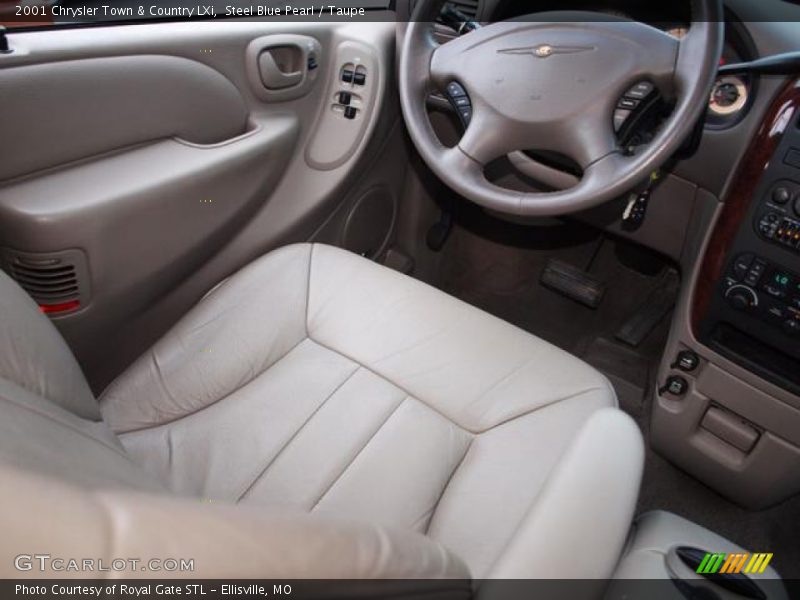 Steel Blue Pearl / Taupe 2001 Chrysler Town & Country LXi