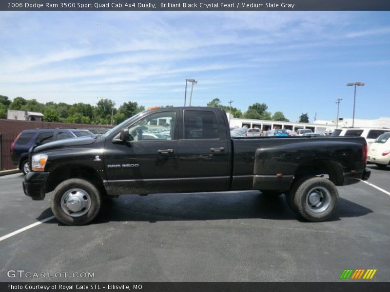 Brilliant Black Crystal Pearl / Medium Slate Gray 2006 Dodge Ram 3500 Sport Quad Cab 4x4 Dually