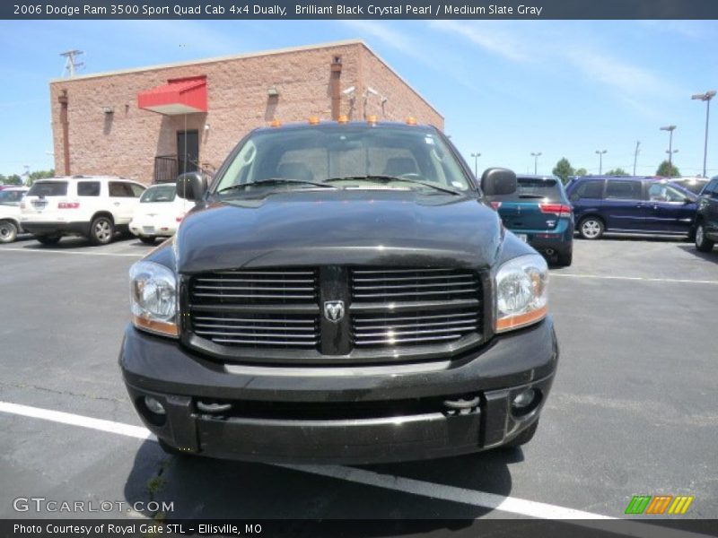 Brilliant Black Crystal Pearl / Medium Slate Gray 2006 Dodge Ram 3500 Sport Quad Cab 4x4 Dually