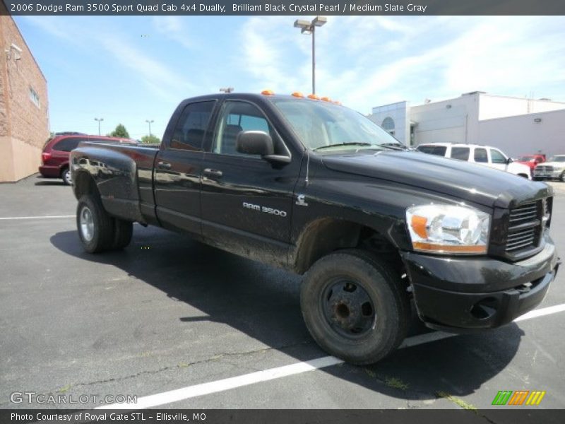Brilliant Black Crystal Pearl / Medium Slate Gray 2006 Dodge Ram 3500 Sport Quad Cab 4x4 Dually