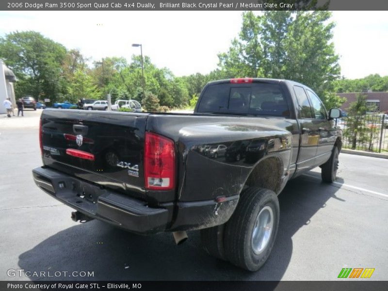 Brilliant Black Crystal Pearl / Medium Slate Gray 2006 Dodge Ram 3500 Sport Quad Cab 4x4 Dually