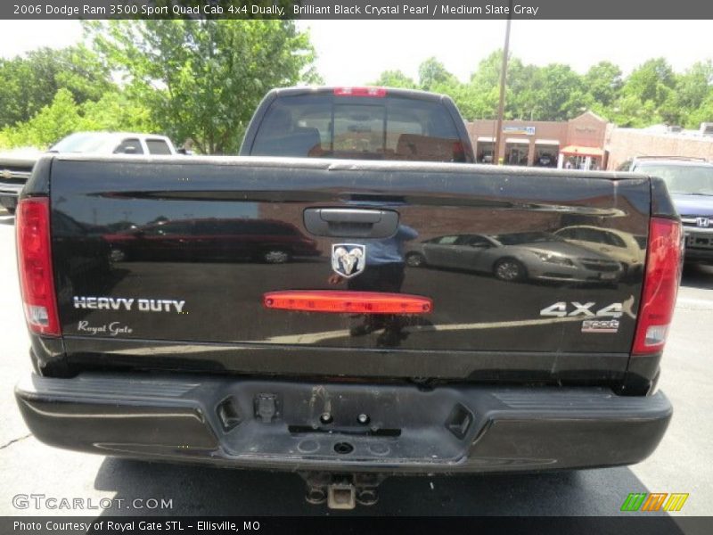 Brilliant Black Crystal Pearl / Medium Slate Gray 2006 Dodge Ram 3500 Sport Quad Cab 4x4 Dually