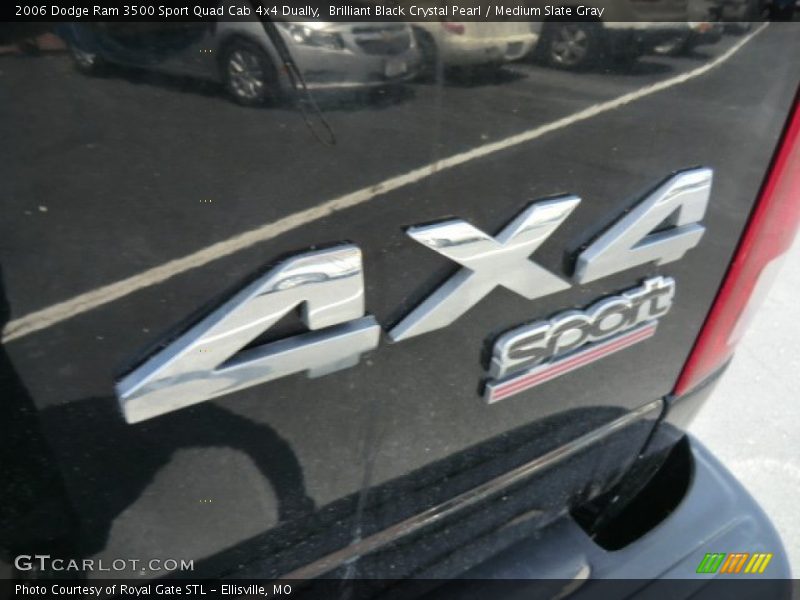 Brilliant Black Crystal Pearl / Medium Slate Gray 2006 Dodge Ram 3500 Sport Quad Cab 4x4 Dually