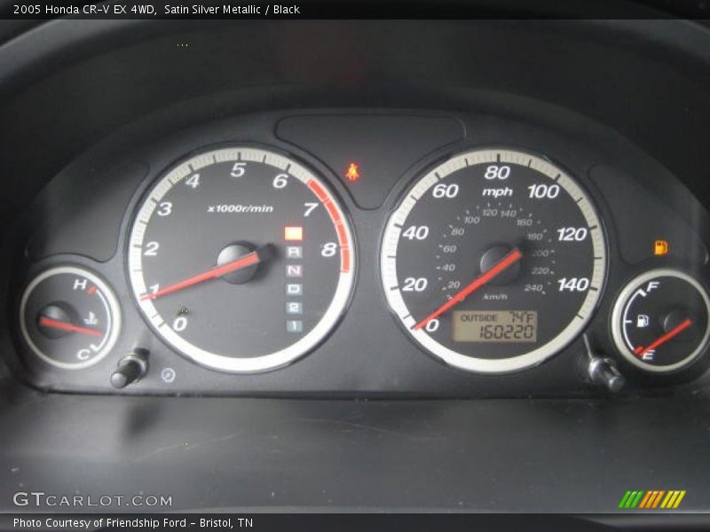 Satin Silver Metallic / Black 2005 Honda CR-V EX 4WD