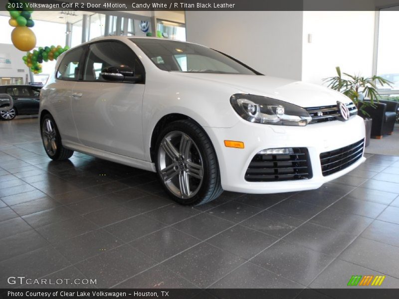 Candy White / R Titan Black Leather 2012 Volkswagen Golf R 2 Door 4Motion