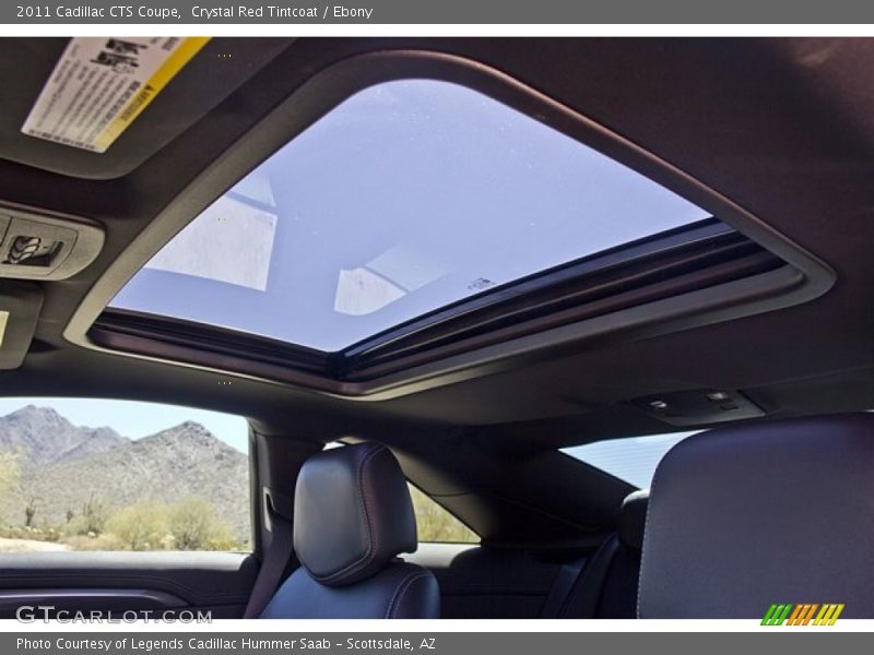 Sunroof of 2011 CTS Coupe
